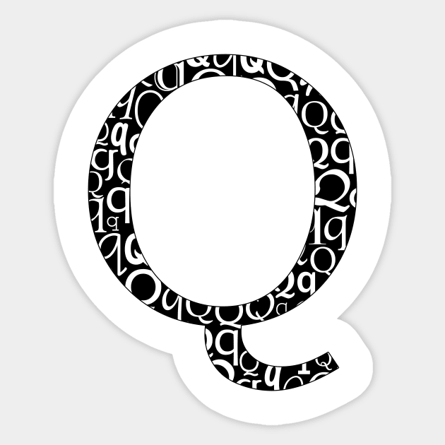 Q Filled - Typography Sticker by gillianembers